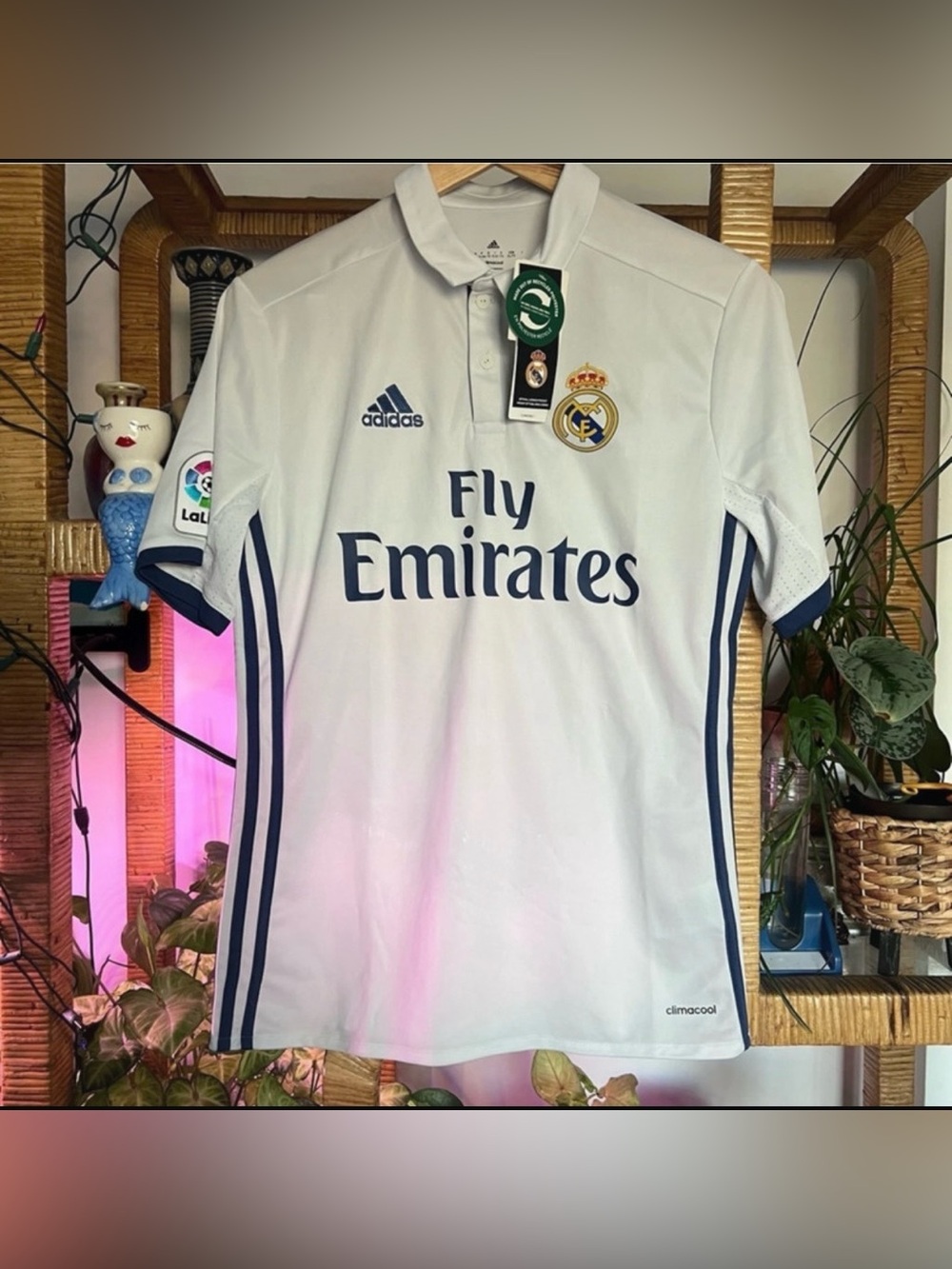 adidas NWT Fly Emirate Real Madrid Home Soccer Shirt/Jersey Youth XL